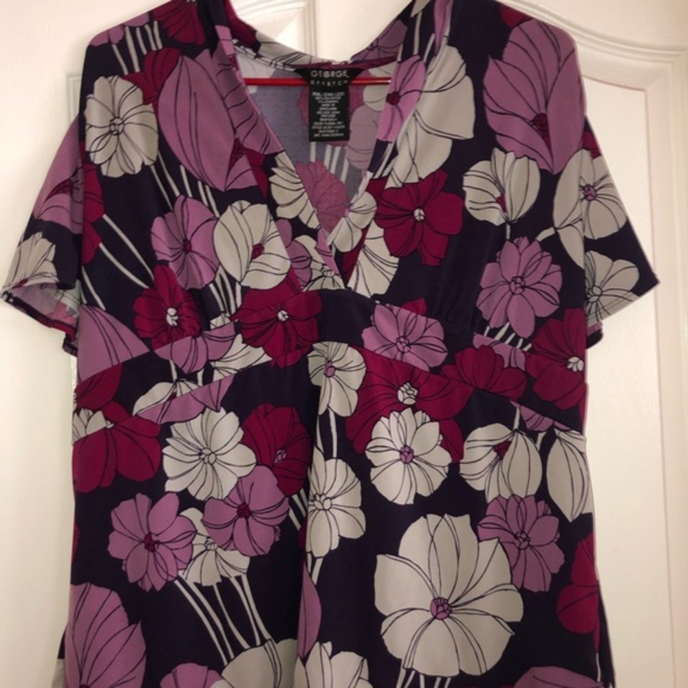 Purple, Maroon, and White Business Casual Shirt